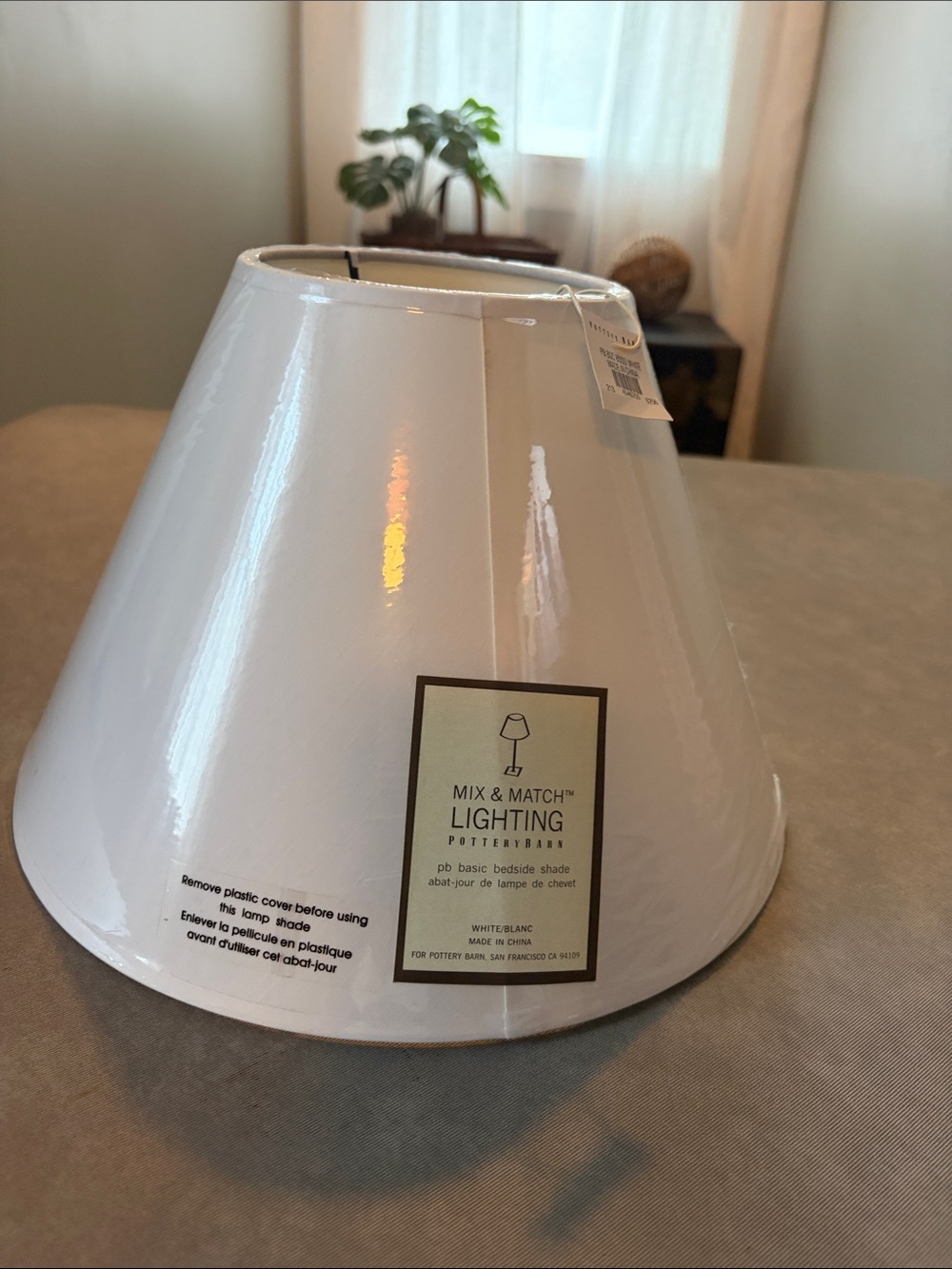 NWT Pottery Barn White Tapered Lamp Shade
